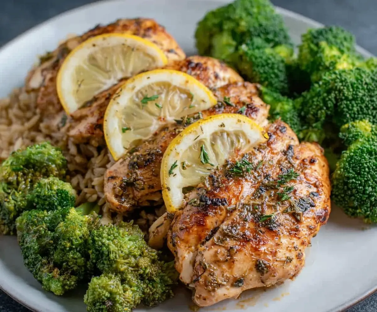 Easy Lemon Garlic Chicken & Broccoli