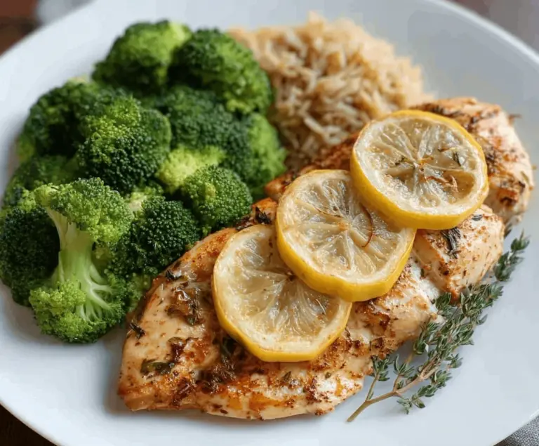 Lemon Garlic Chicken with Broccoli