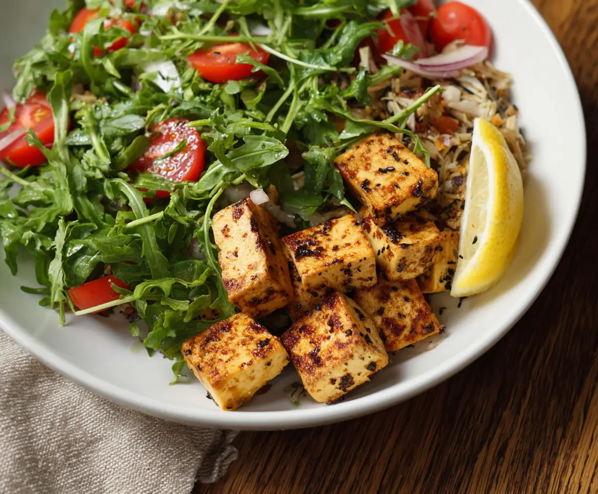 Easy Lemon-Garlic Tofu Salad