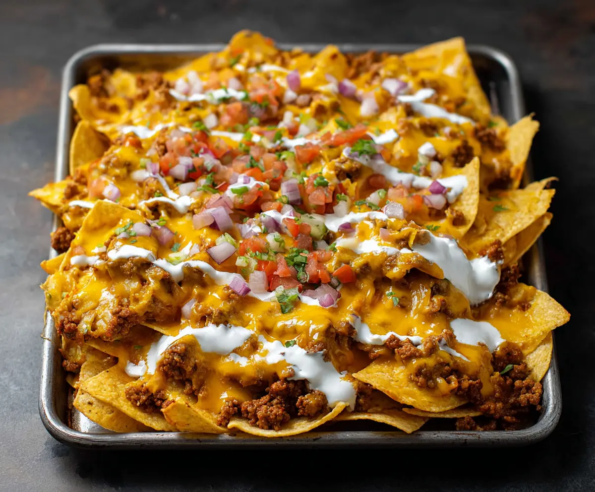 Loaded Nachos with Ground Beef Recipe