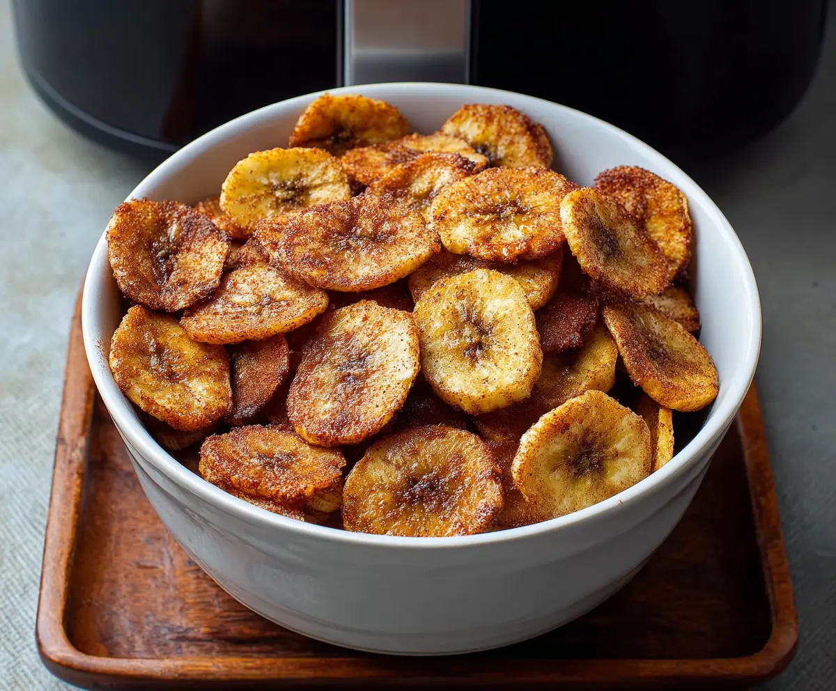 Quick Air Fryer Cinnamon Banana Chips