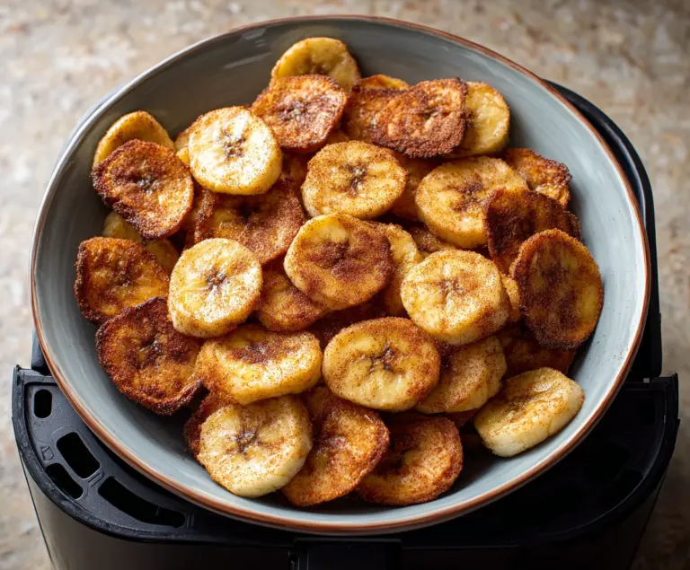 Quick Air Fryer Cinnamon Banana Chips