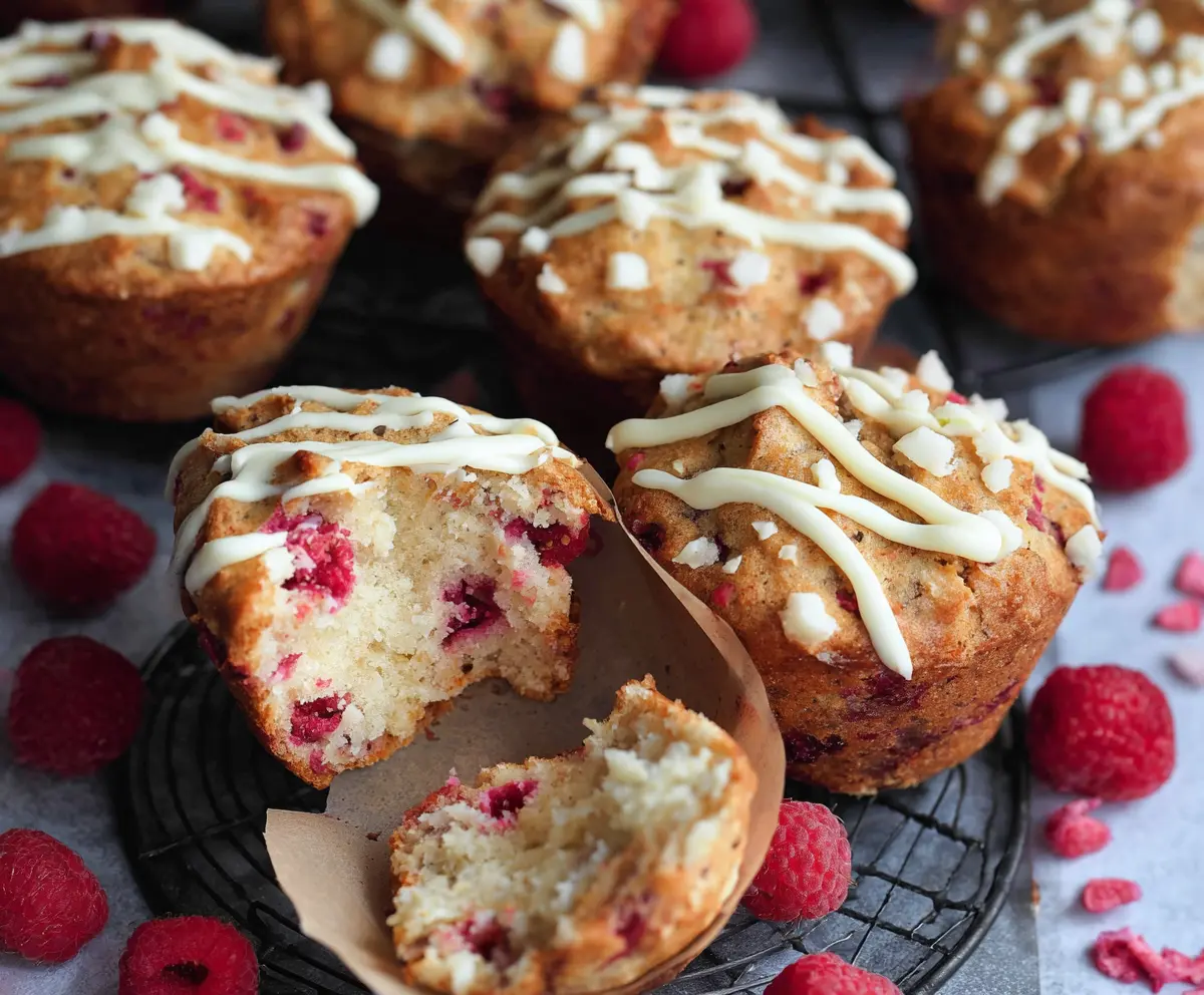 Easy Raspberry White Chocolate Muffins