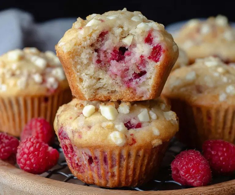 Raspberry White Chocolate Muffins