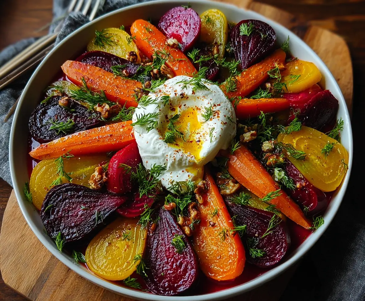 Fresh Roasted Beets & Carrots Salad