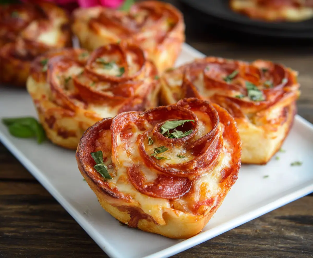 Heart-Shaped Pizza Roses Recipe