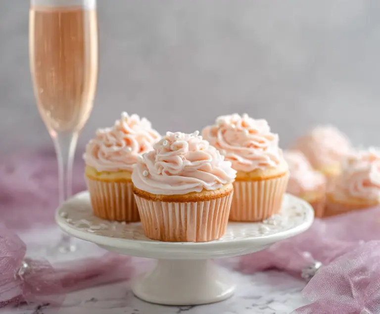 Rose Champagne Cupcakes