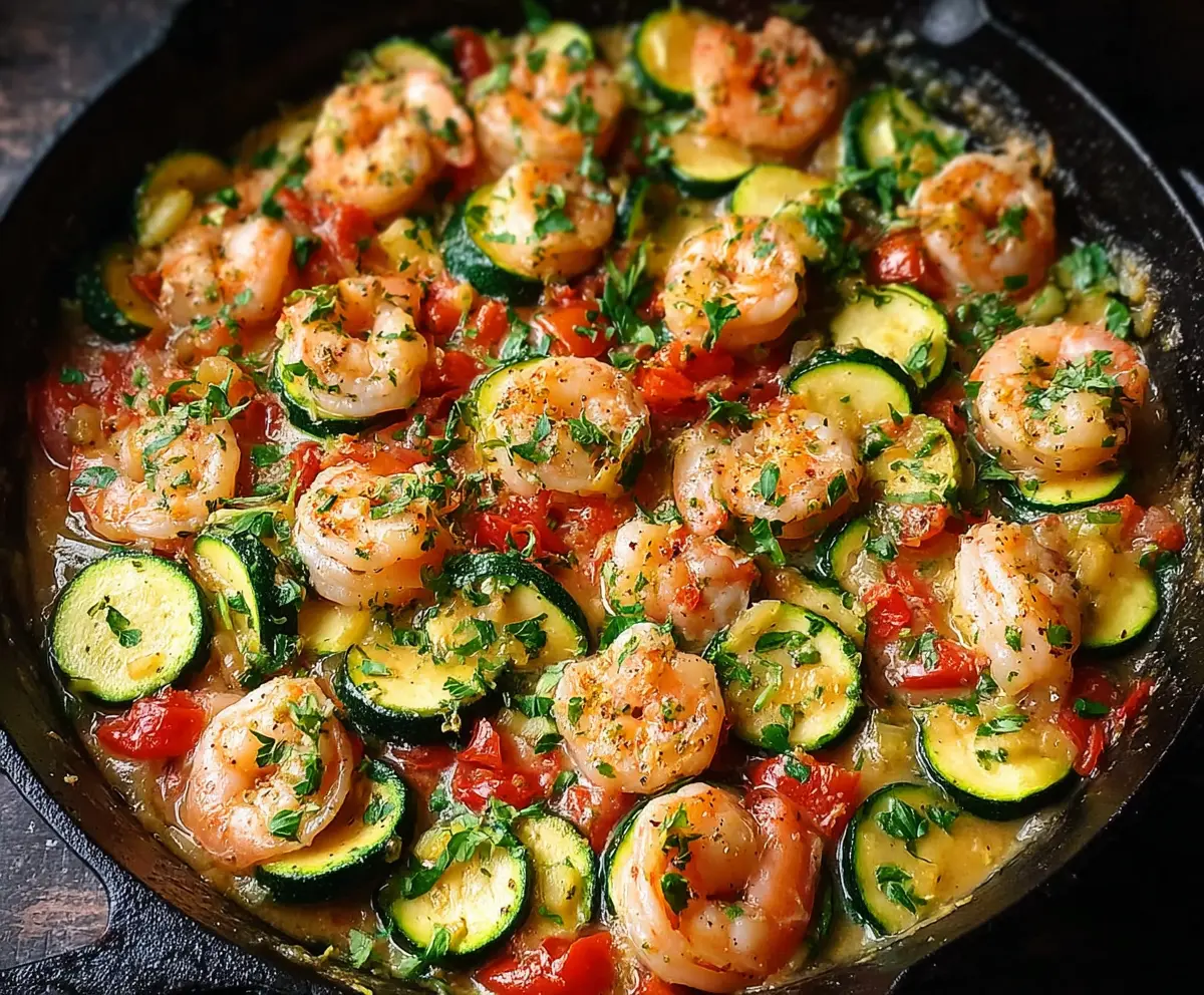 Easy Shrimp Zucchini Skillet