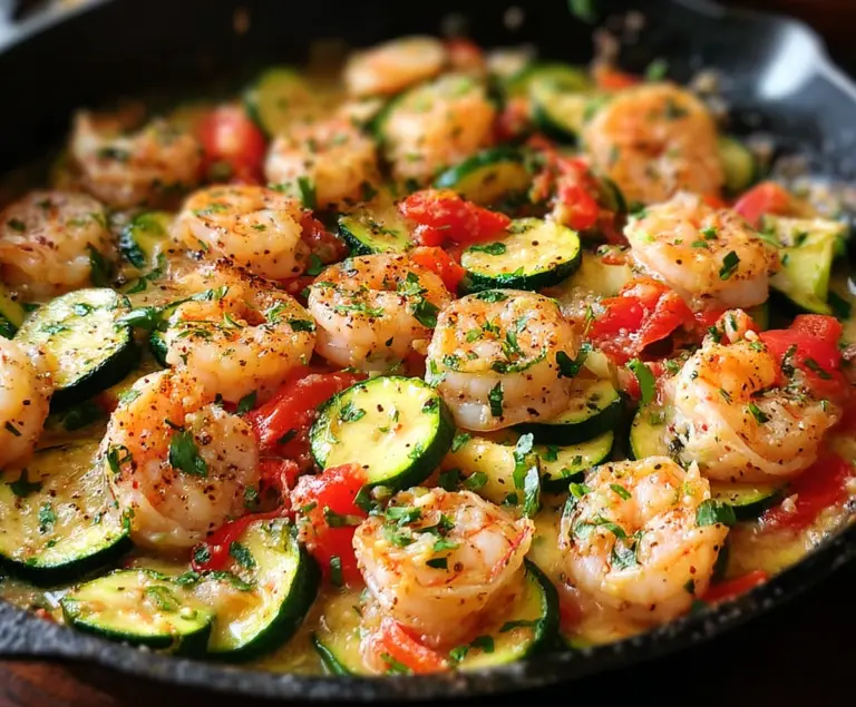 Shrimp and Zucchini Skillet