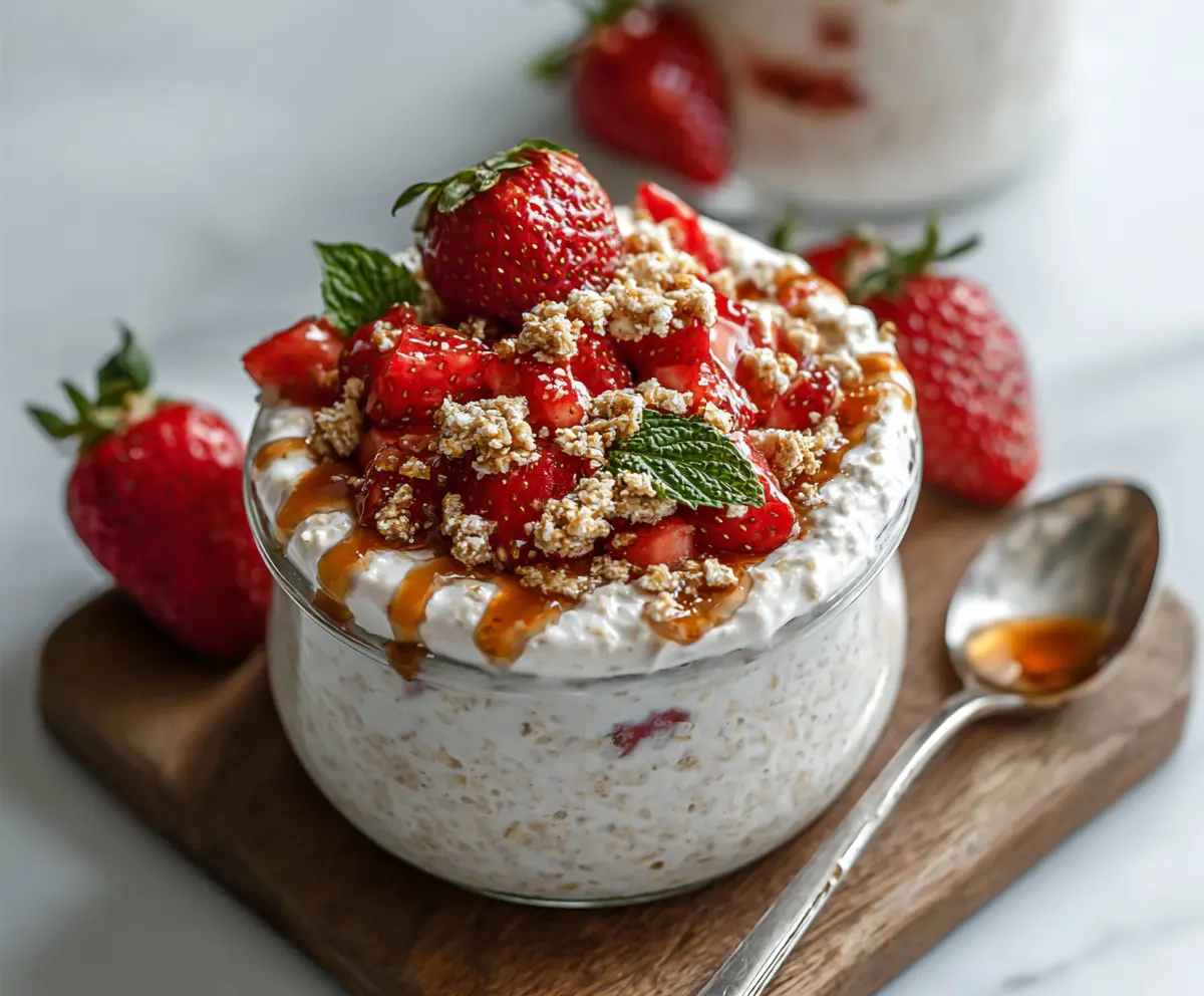Strawberry Cheesecake Overnight Oats