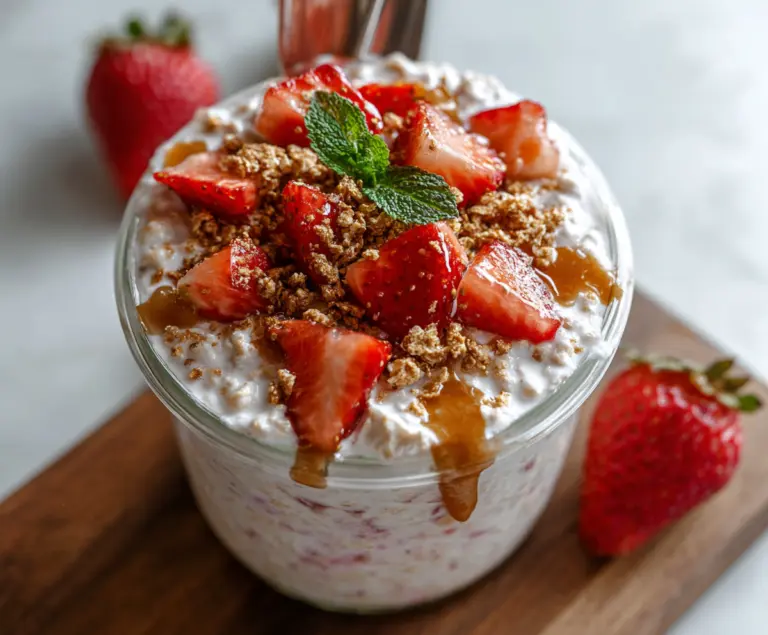 Strawberry Cheesecake Overnight Oats