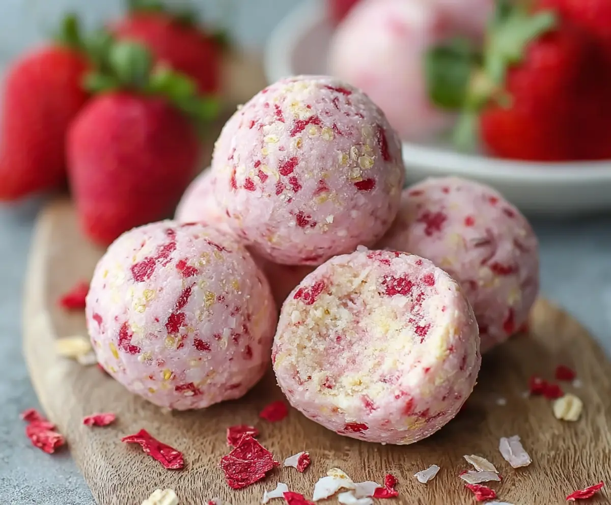 Strawberry Cheesecake Protein Balls