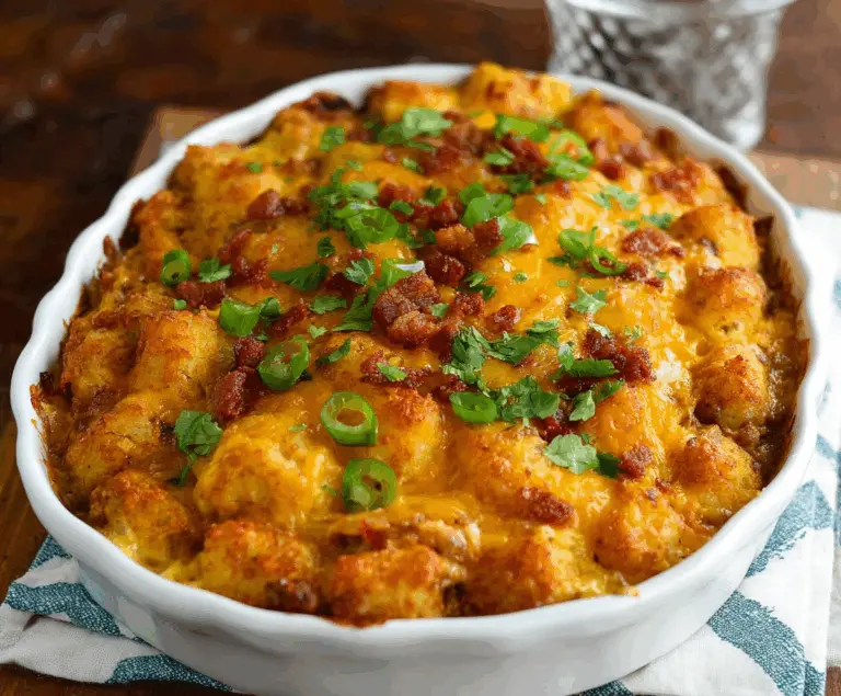 Tater Tot Sausage Breakfast Casserole