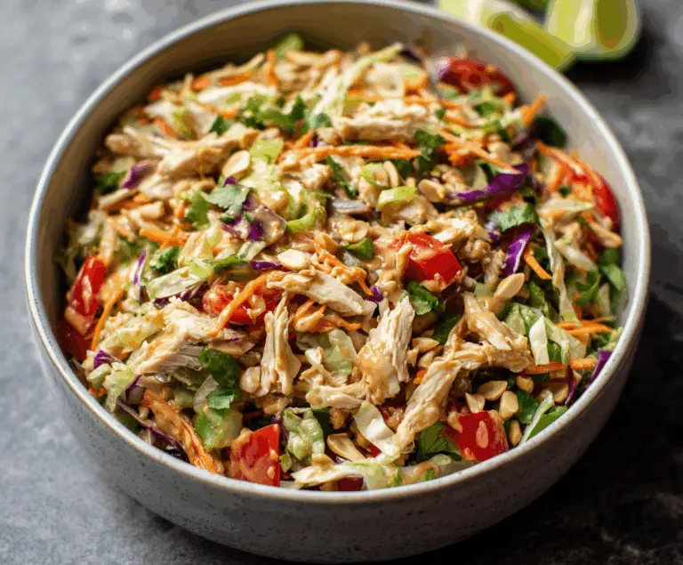 Thai Chicken Salad with Peanut Dressing