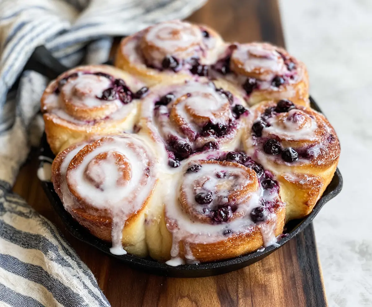 Easy Blueberry Lemon Sourdough Rolls
