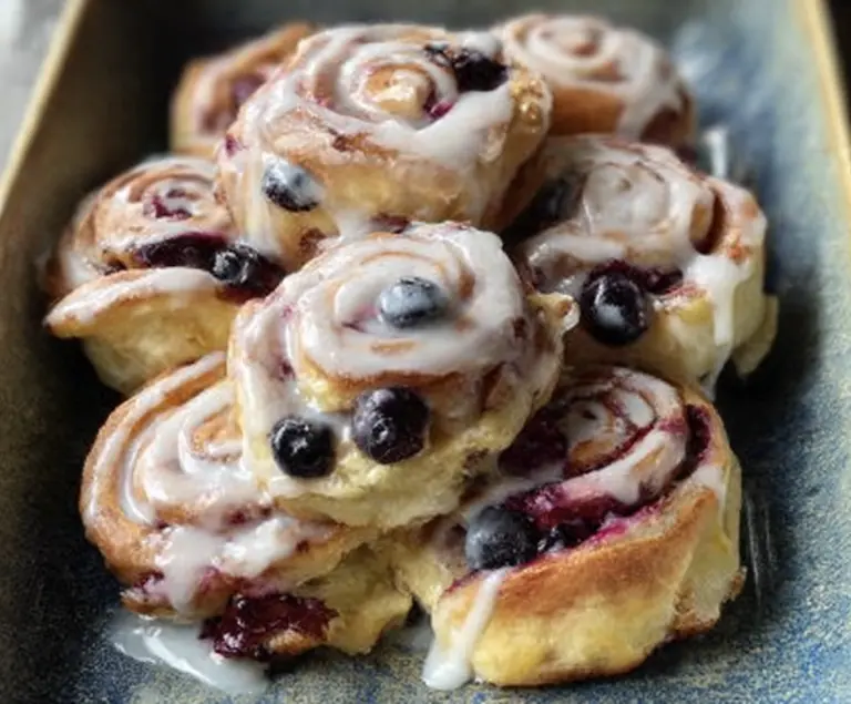 Blueberry Lemon Sourdough Sweet Rolls