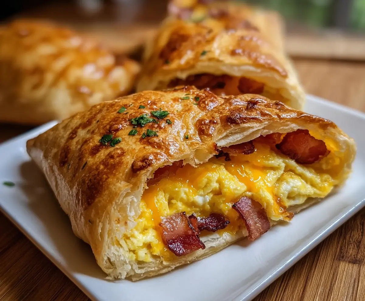 Delicious homemade breakfast pockets filled with cheese and vegetables using sourdough discard.