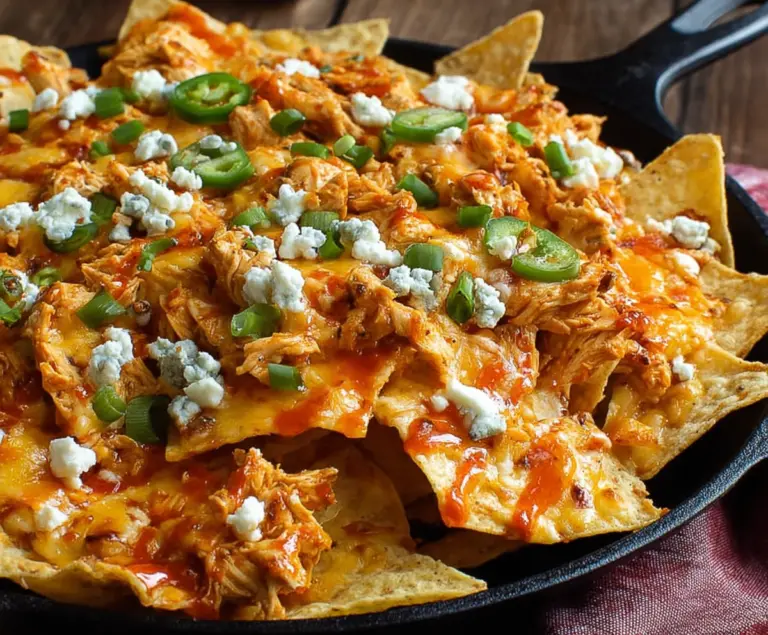 Buffalo Chicken Dip Loaded Nachos