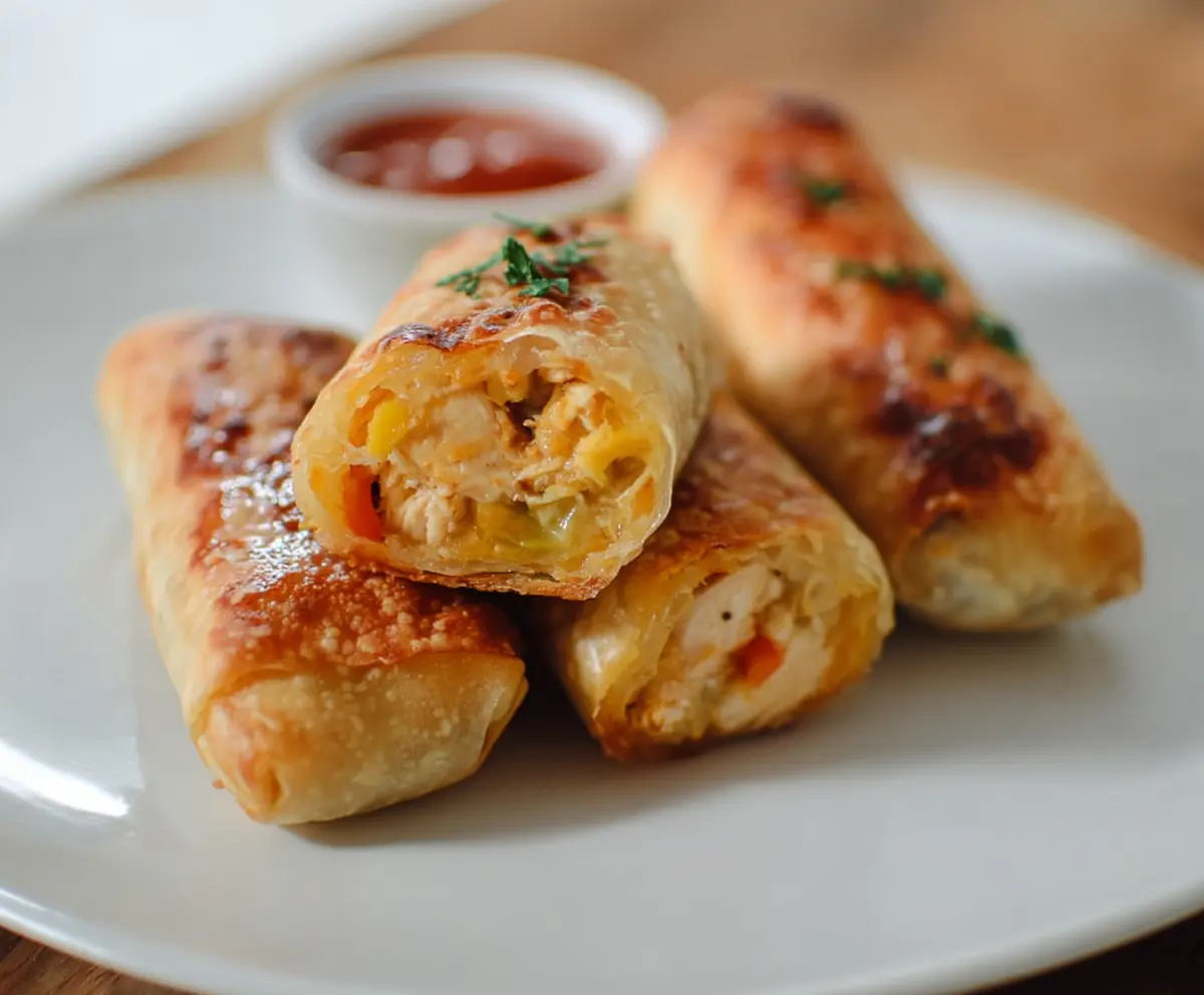Easy Cheesy Chicken Spring Rolls