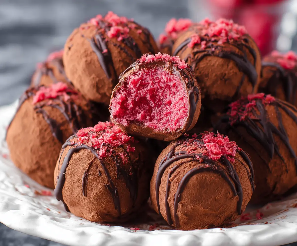 Easy Chocolate Raspberry Truffles