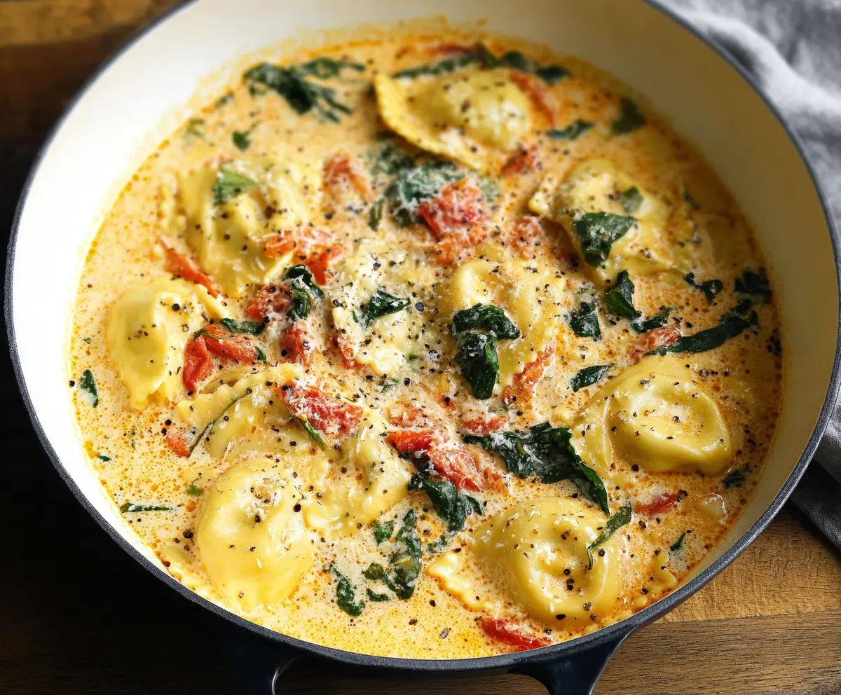 Creamy Tuscan Ravioli Soup Recipe