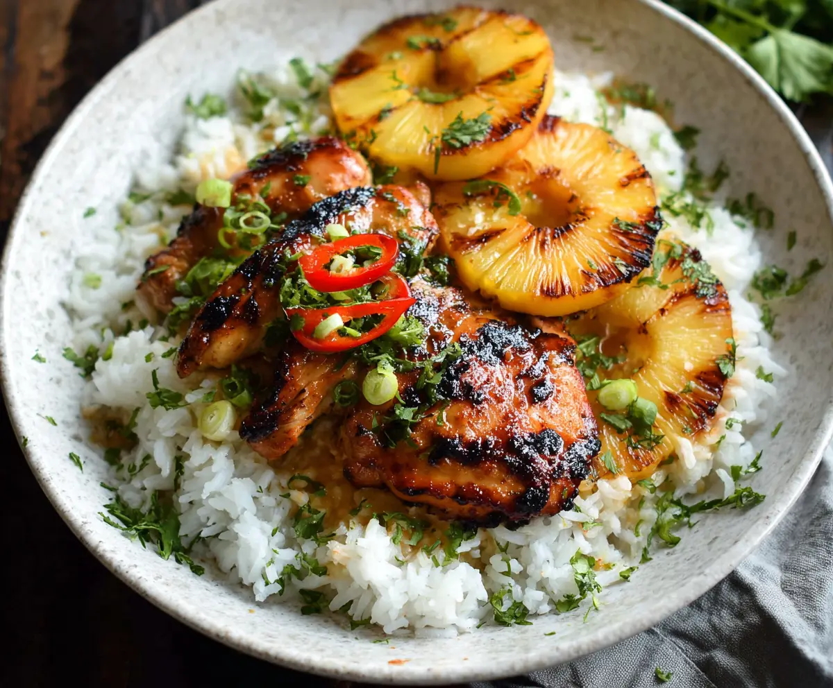 Easy Hawaiian Chicken & Coconut Rice