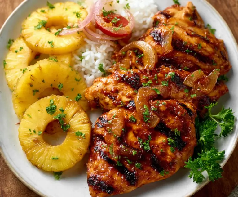Hawaiian Chicken with Coconut Rice