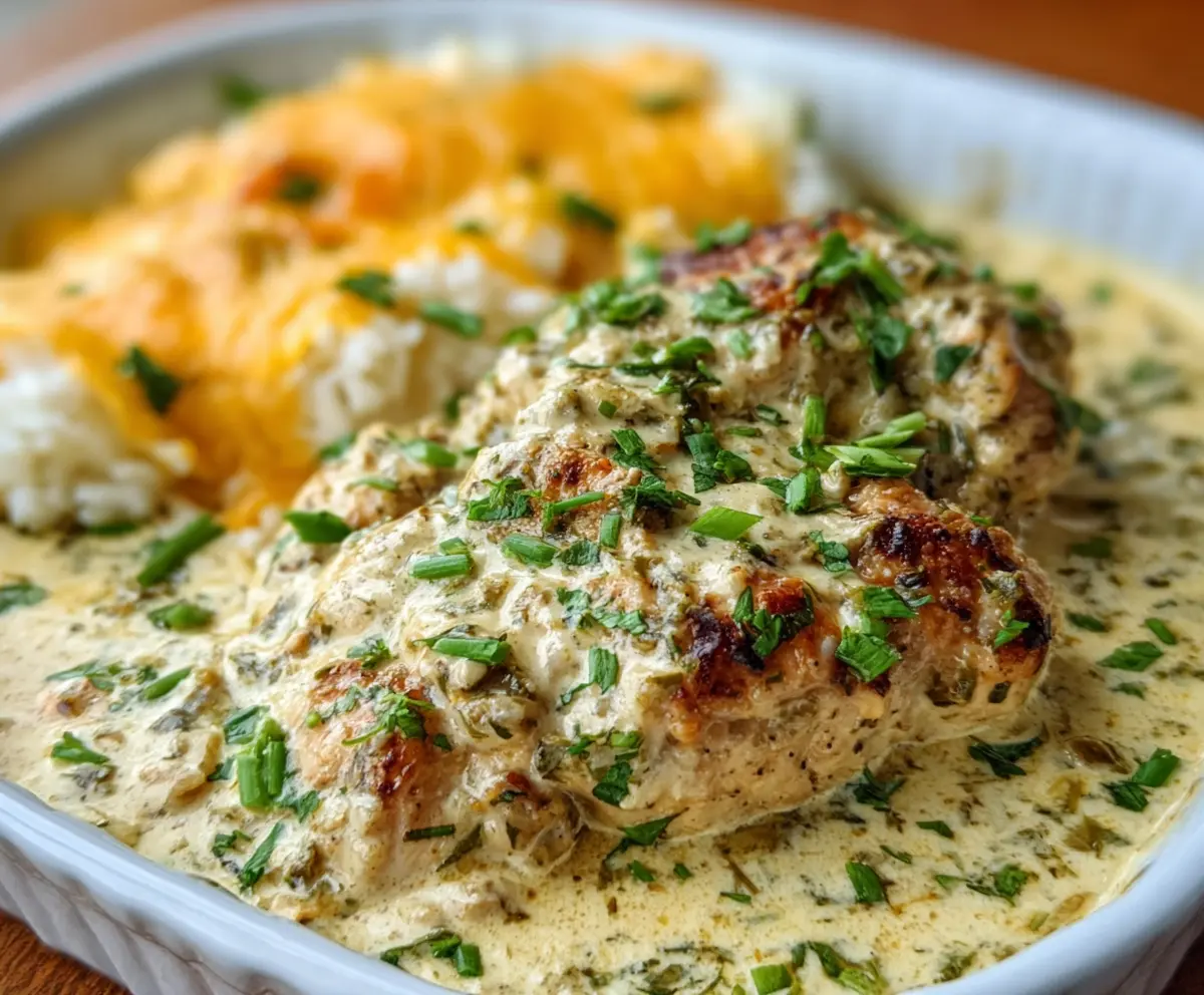 Creamy Hissy Fit Dip garnished with fresh herbs served in a bowl for a flavorful appetizer.