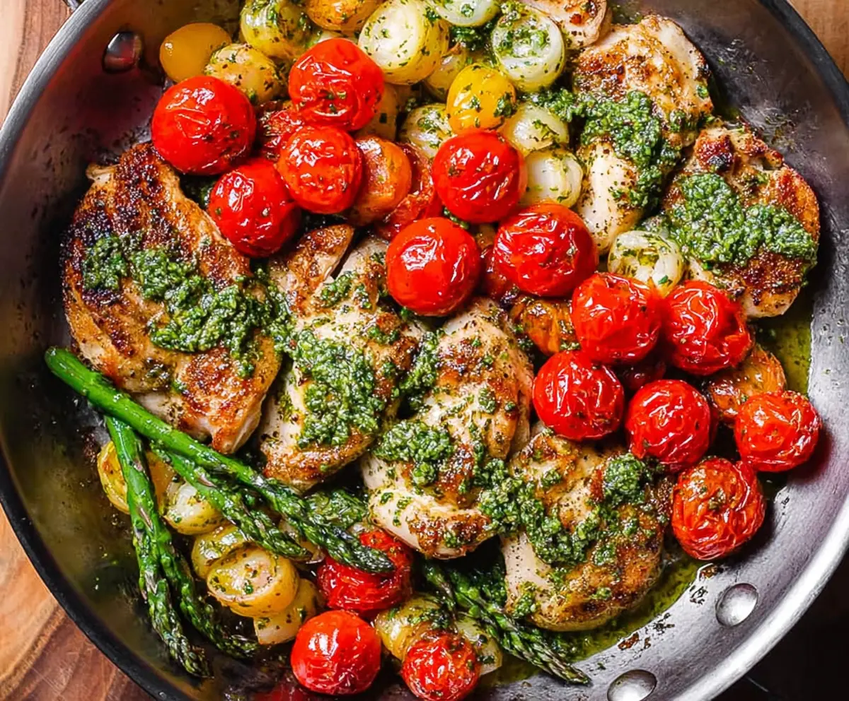 Easy One-Pan Pesto Chicken