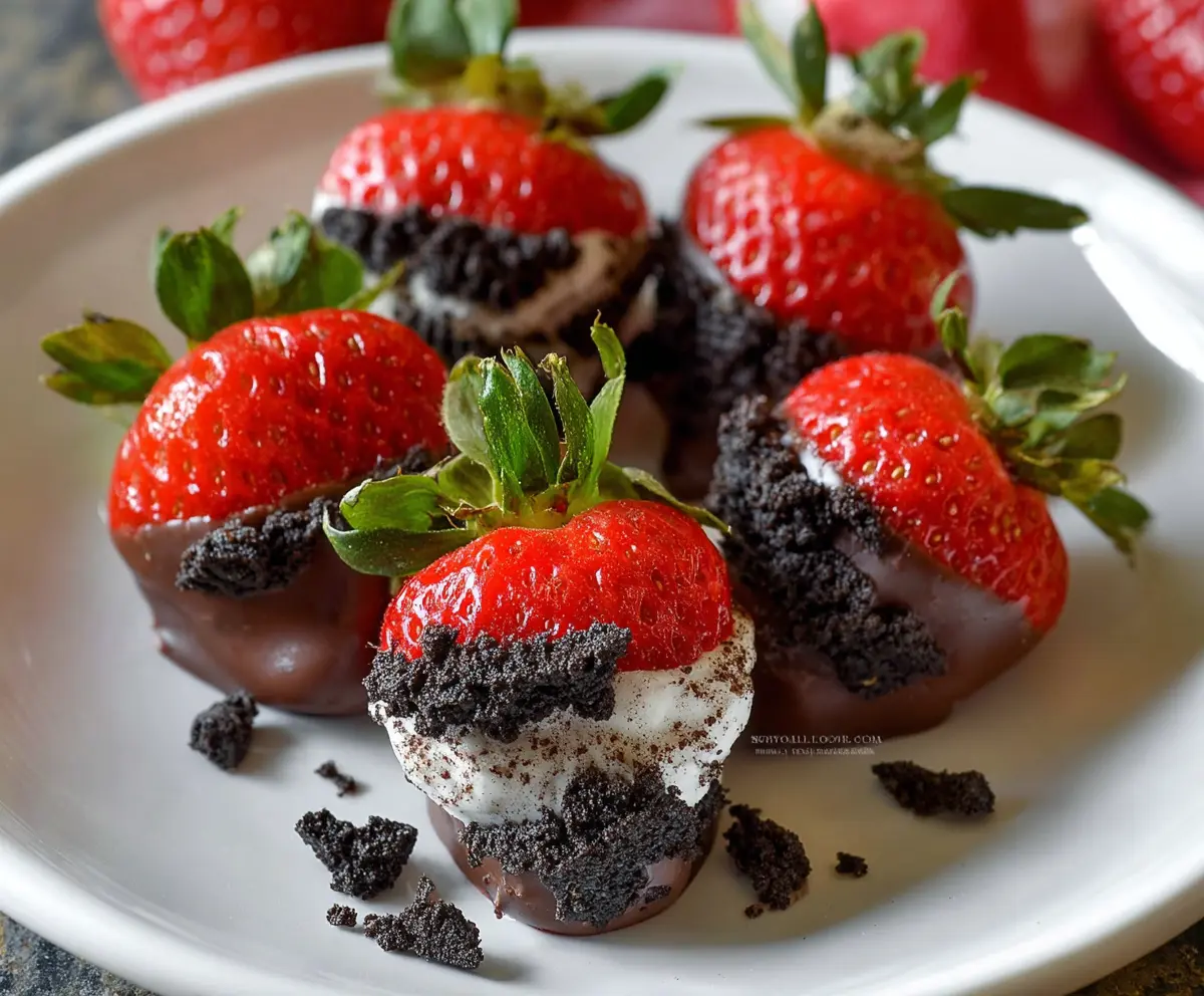Oreo Truffle Strawberries Treat