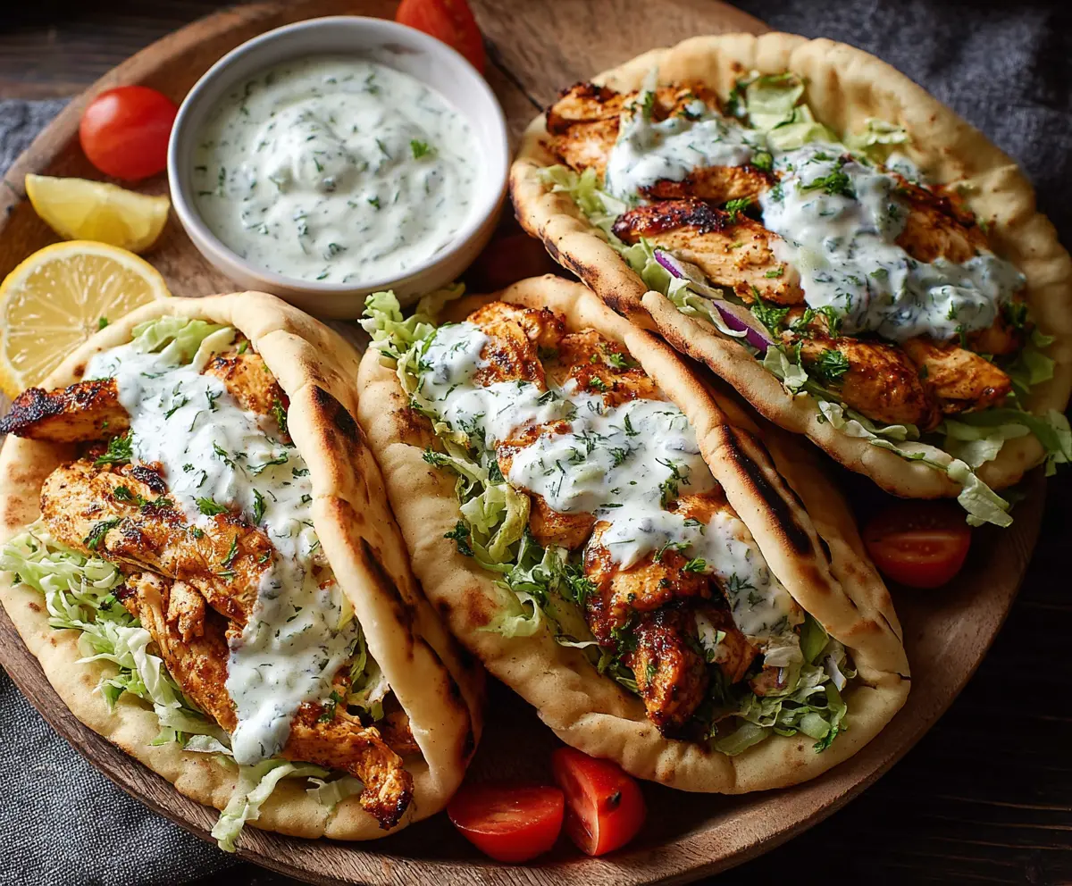 Easy Sheet Pan Chicken Pitas
