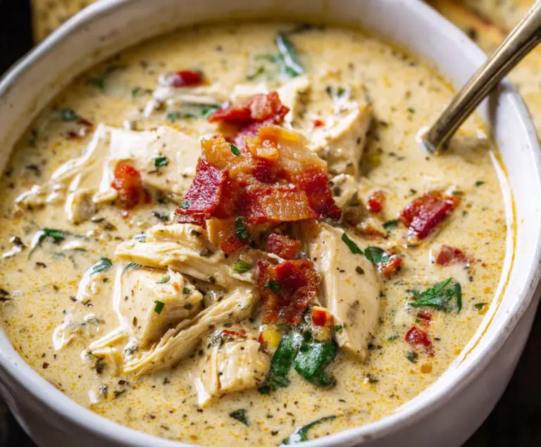 Slow Cooker Creamy Crack Chicken Soup