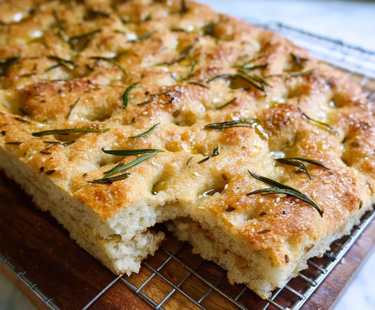 Easy Sourdough Focaccia with Rosemary