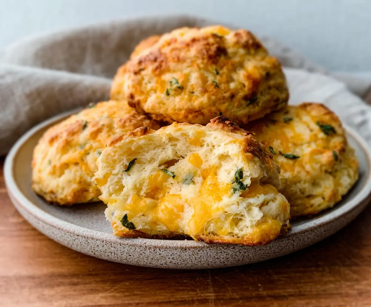 Savory Cheddar Sourdough Biscuits