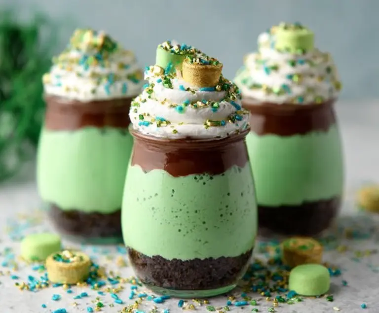 St Patrick’s Day Green Shake Pudding Cups