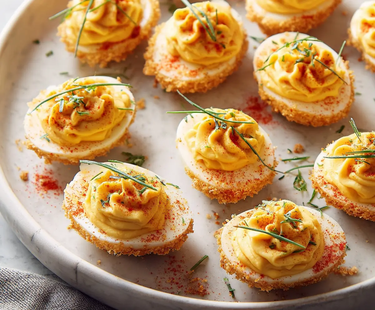 Crispy Air Fryer Deviled Eggs