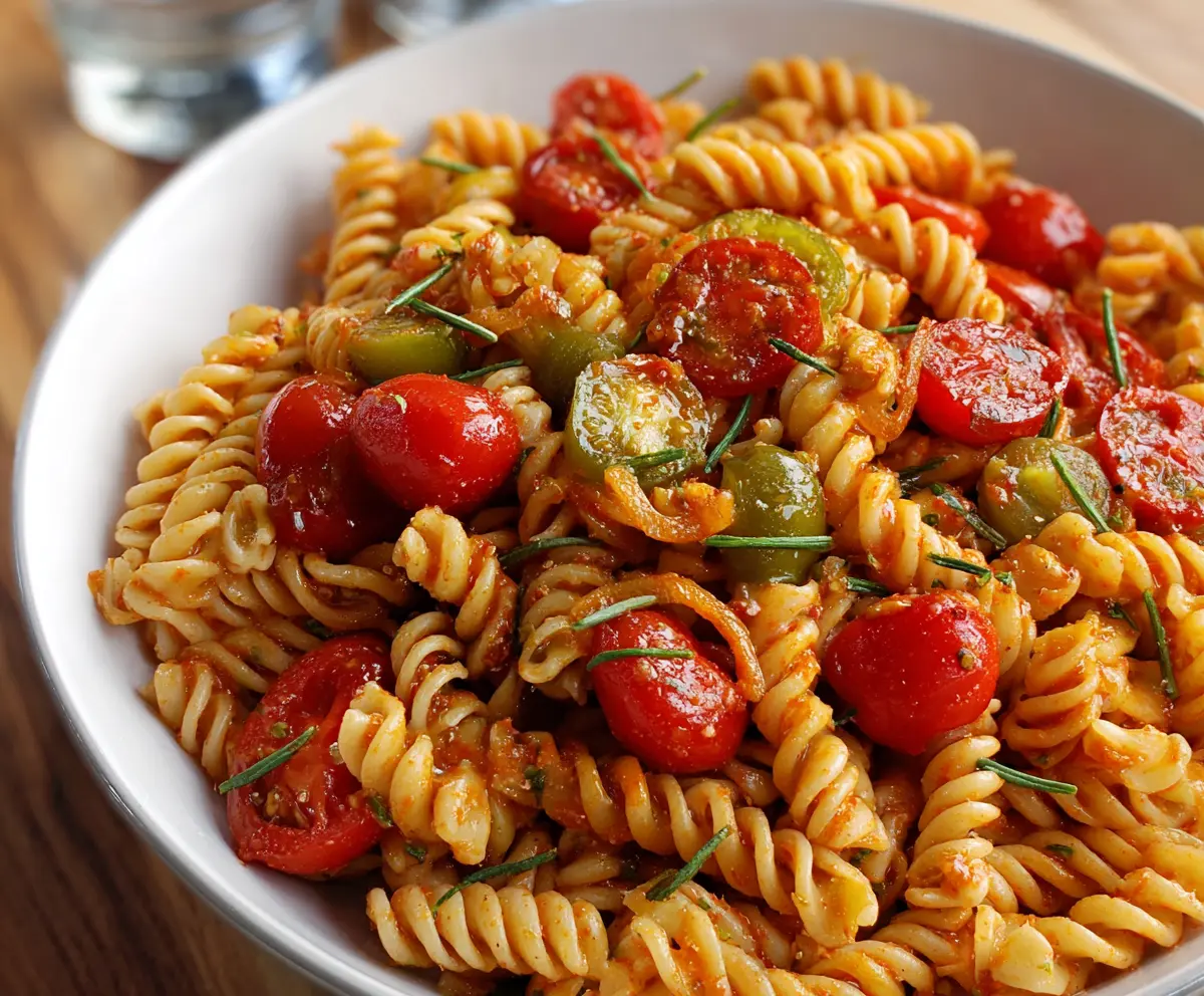 Easy Bloody Mary Pasta Salad