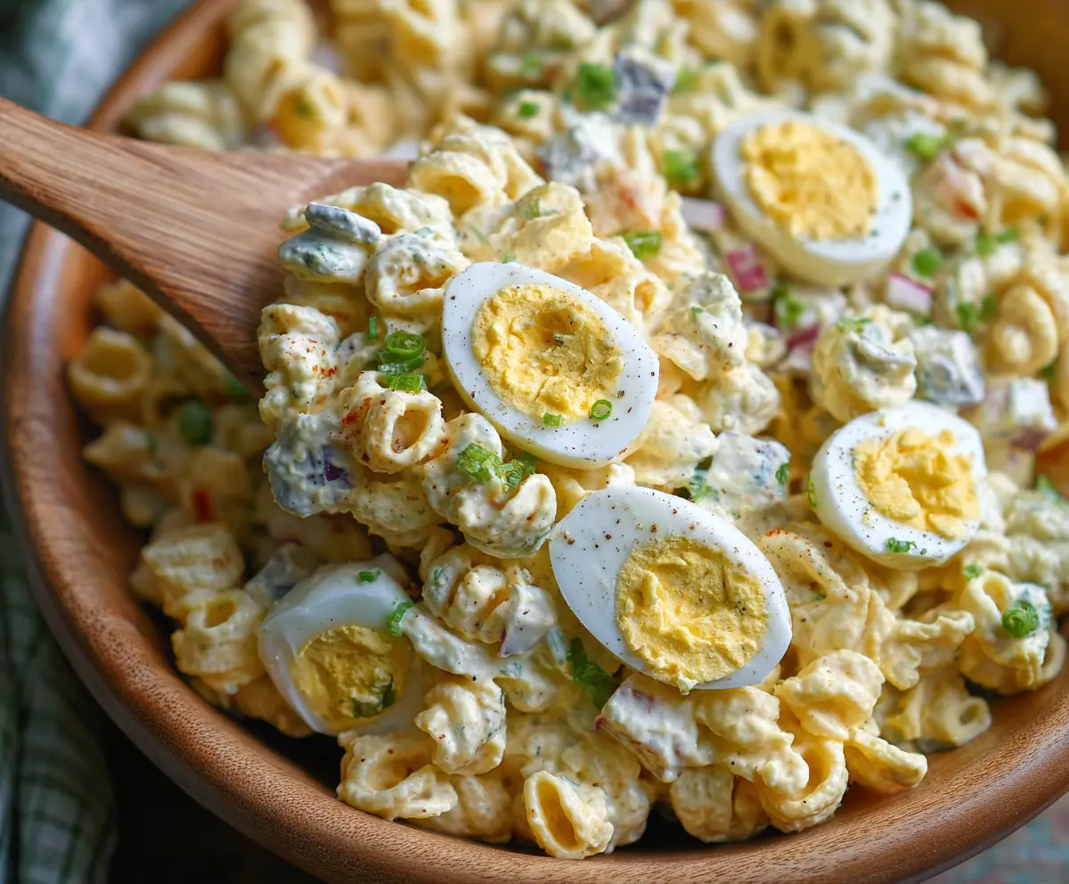 Creamy Deviled Egg Pasta Salad