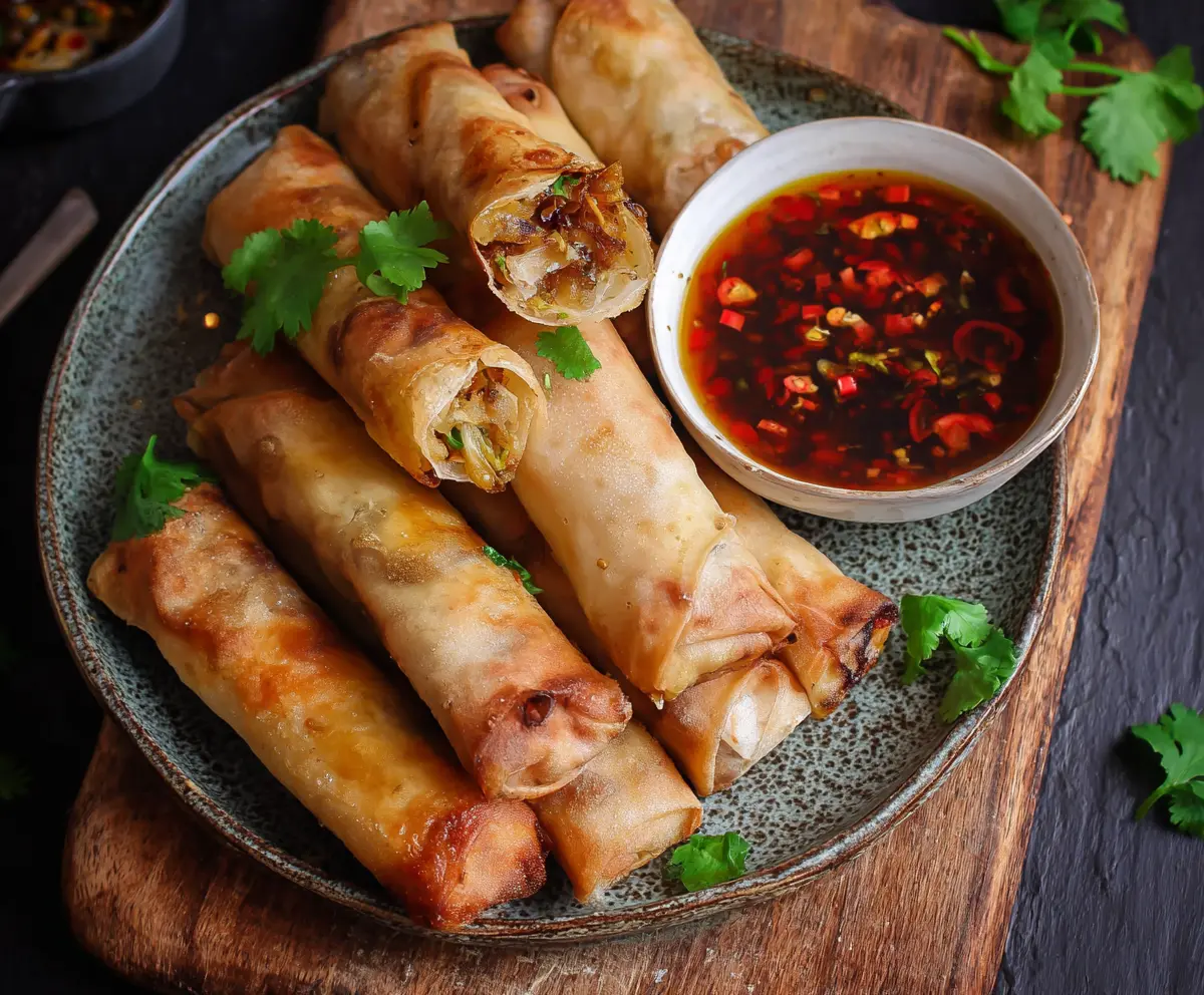 Crispy Baked Veg Spring Rolls