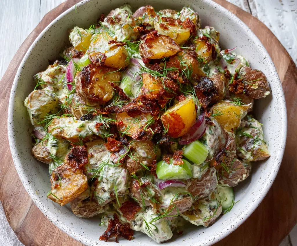Crispy Smashed Potato Salad