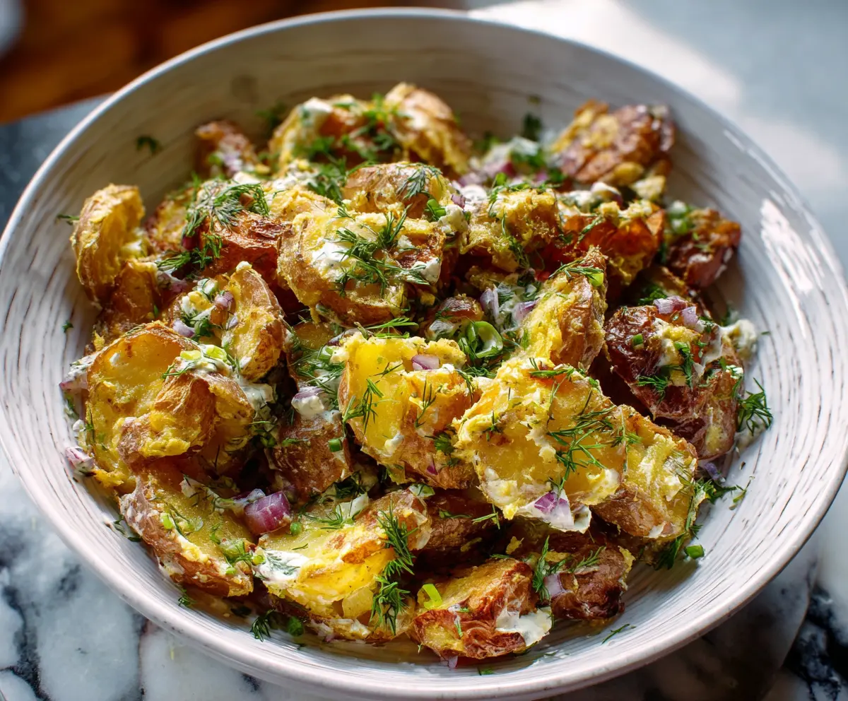 Crispy Smashed Potato Salad Recipe