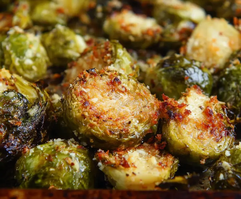 Garlic Parmesan Roasted Brussels Sprouts