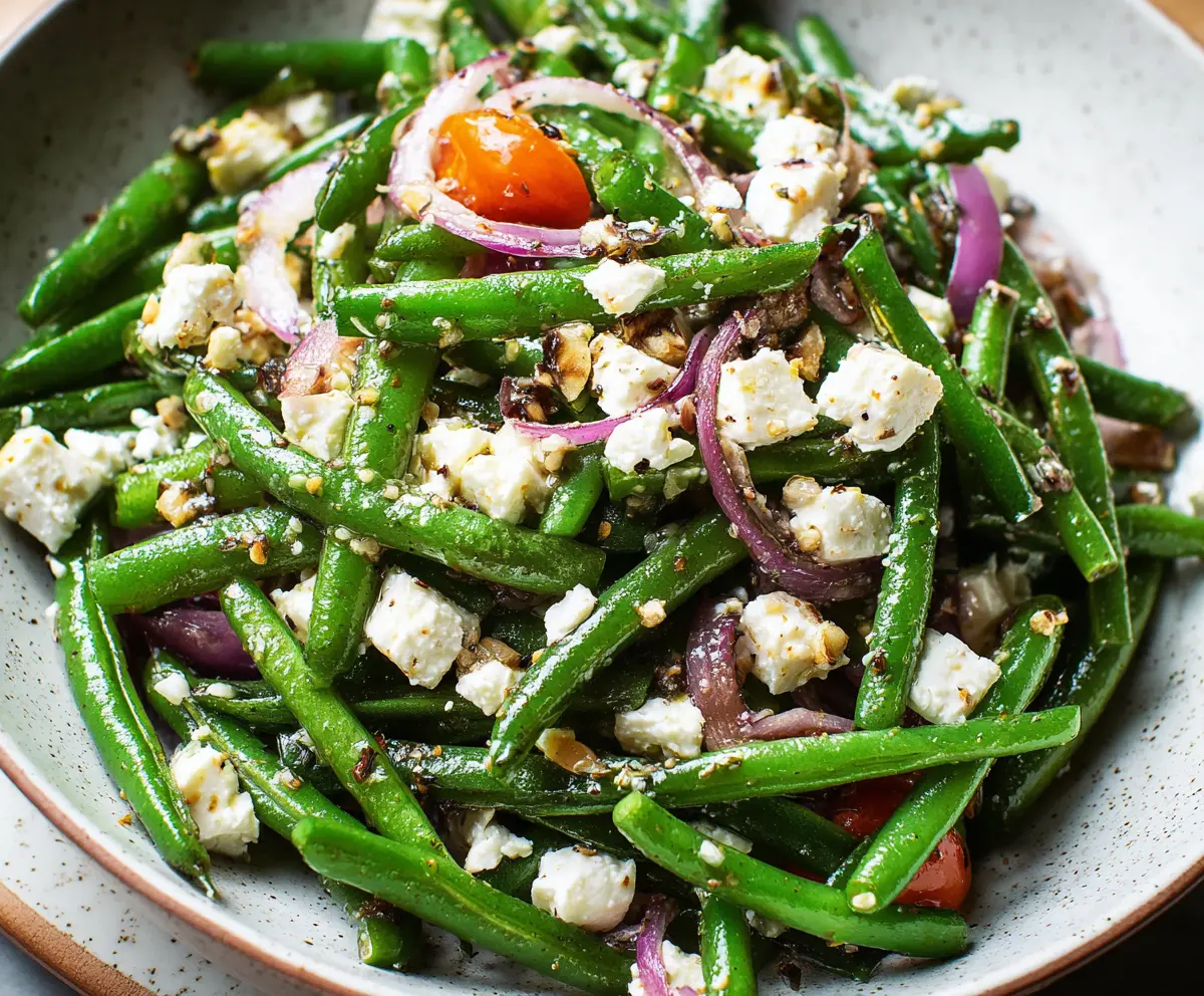 Fresh Green Bean Feta Salad