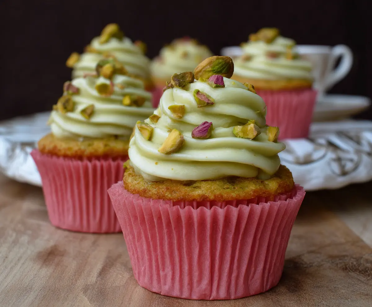 Honey Pistachio Rosewater Cupcakes Recipe
