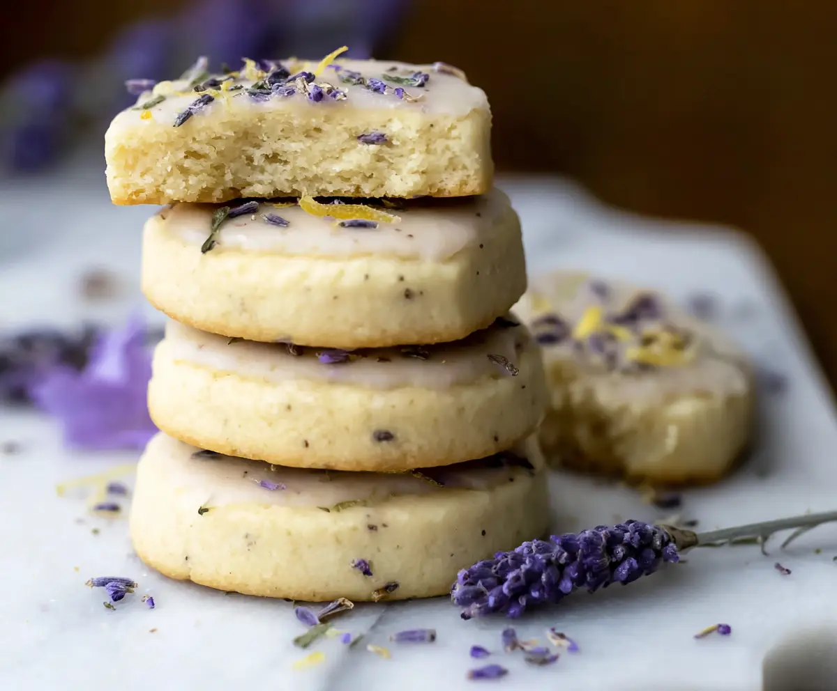 Easy Lemon Lavender Shortbread Cookies