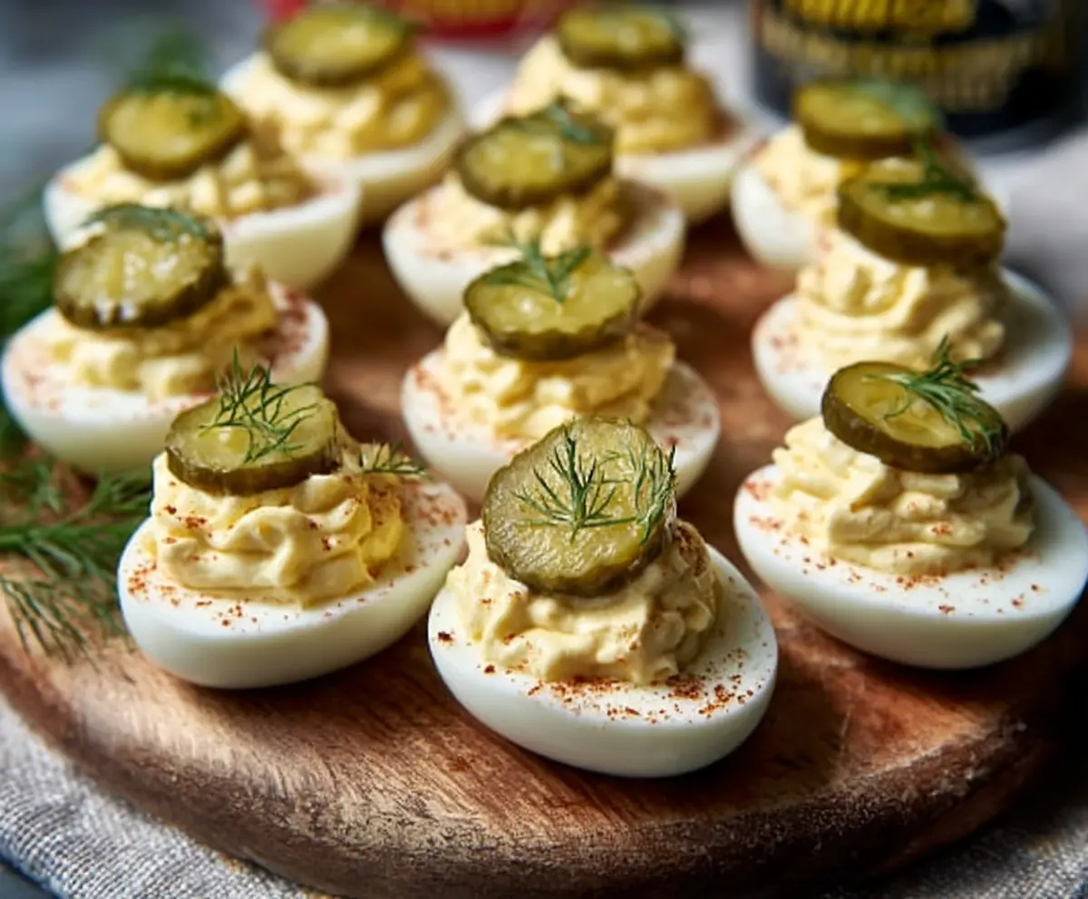 Easy Pickle Deviled Eggs Recipe