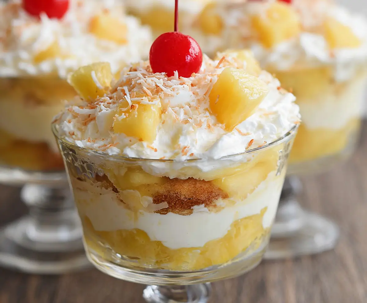 Pineapple Coconut Sunshine Trifle Cups