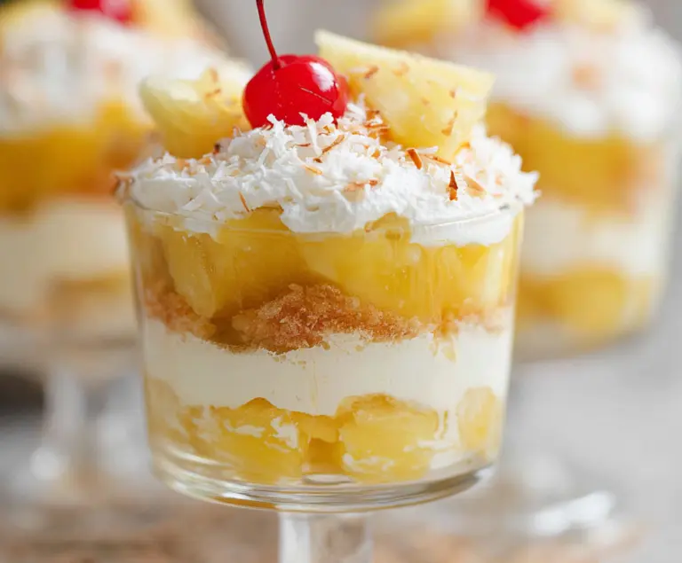 Pineapple Coconut Sunshine Trifle Cups