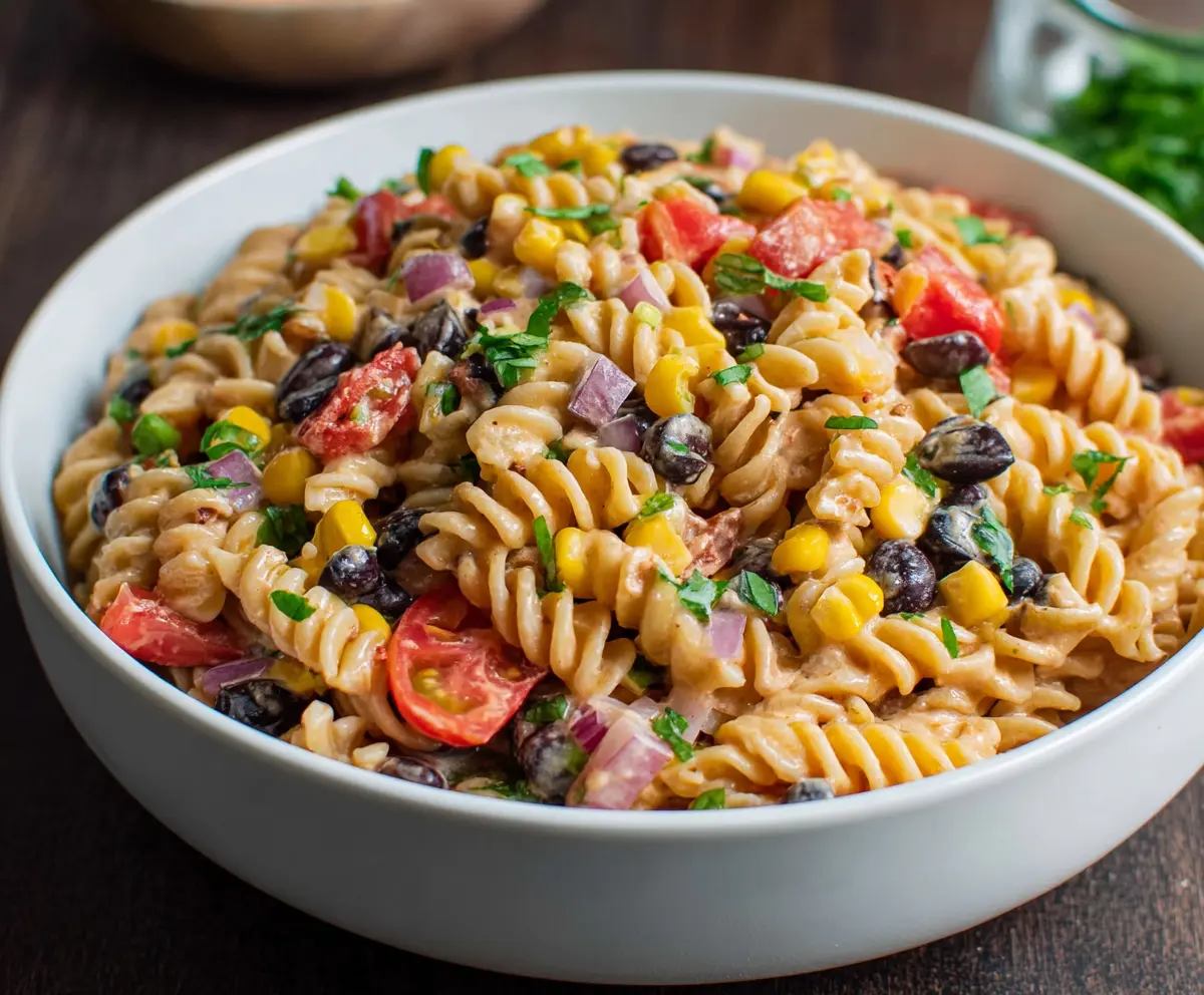 Easy Vegan Southwest Pasta Salad