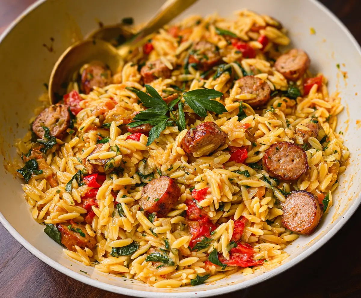 Easy Chicken Sausage Orzo Recipe